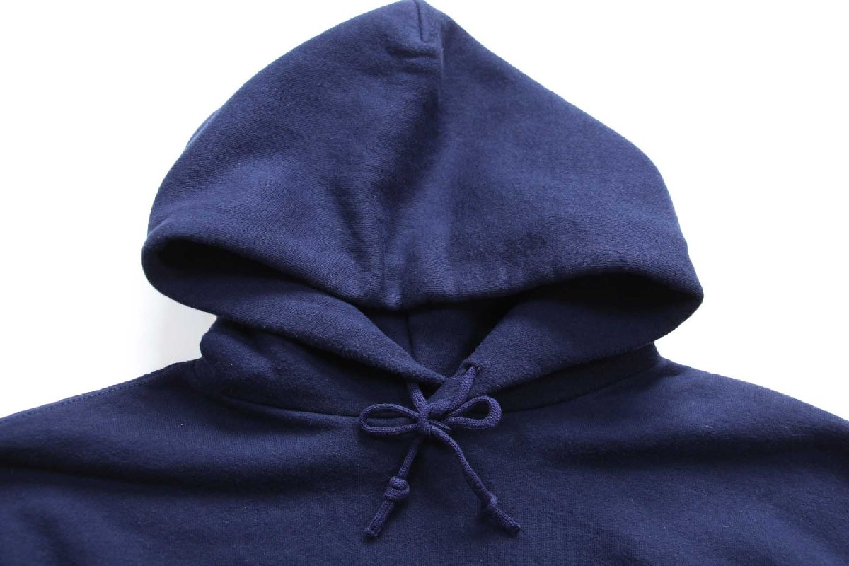 画像3: 90s メキシコ製 RUSSELLラッセル 無地 スウェットパーカー 紺 XL★G フーディー ブランク (3)