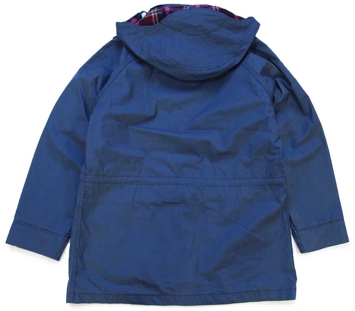 画像2: 80s USA製 Woolrichウールリッチ タータンチェック ウールライナー マウンテンパーカー 紺 M (2)