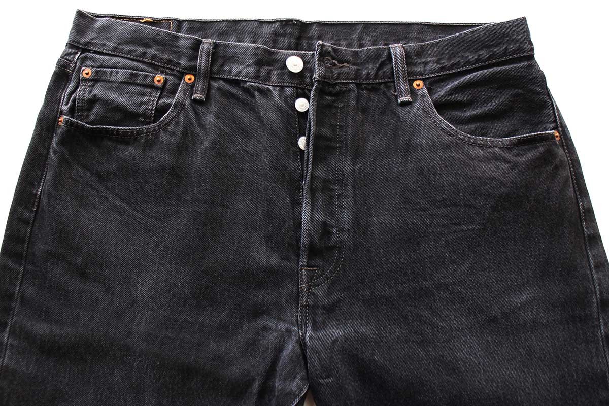画像4: ポーランド製 Levi'sリーバイス 501 ブラック デニムパンツ W36 L32★SDP4358 ユーロ (4)