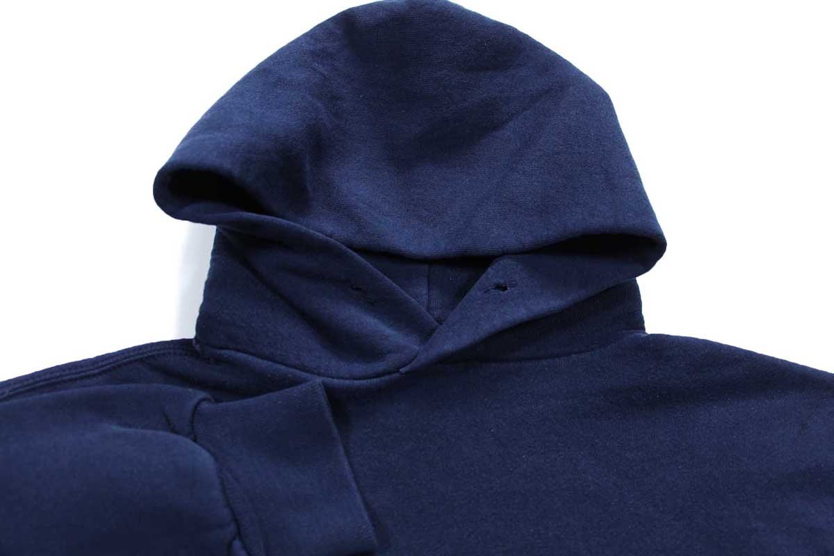 画像3: 90s メキシコ製 RUSSELLラッセル 無地 スウェットパーカー 紺 M★F フーディー ブランク (3)