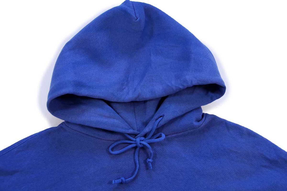 画像3: 90s メキシコ製 RUSSELLラッセル 無地 スウェットパーカー 青 フェード XL★フーディー ブランク (3)