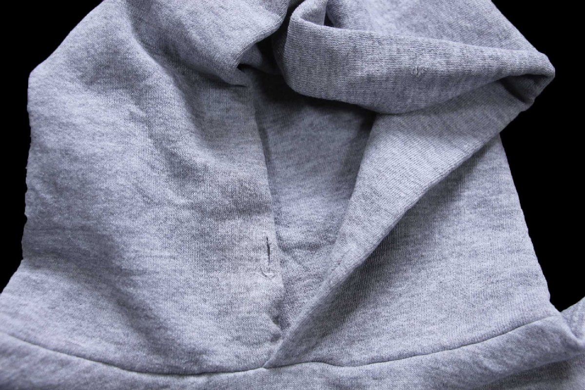 画像3: 90s メキシコ製 RUSSELLラッセル 無地 スウェットパーカー 杢グレー XL★B フーディー ブランク (3)