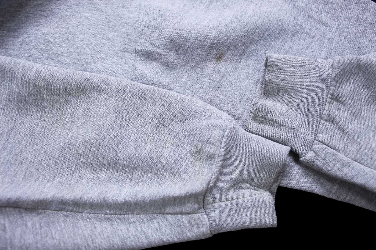 画像5: 90s USA製 RUSSELLラッセル 無地 スウェットパーカー 杢グレー M★I フーディー ブランク (5)