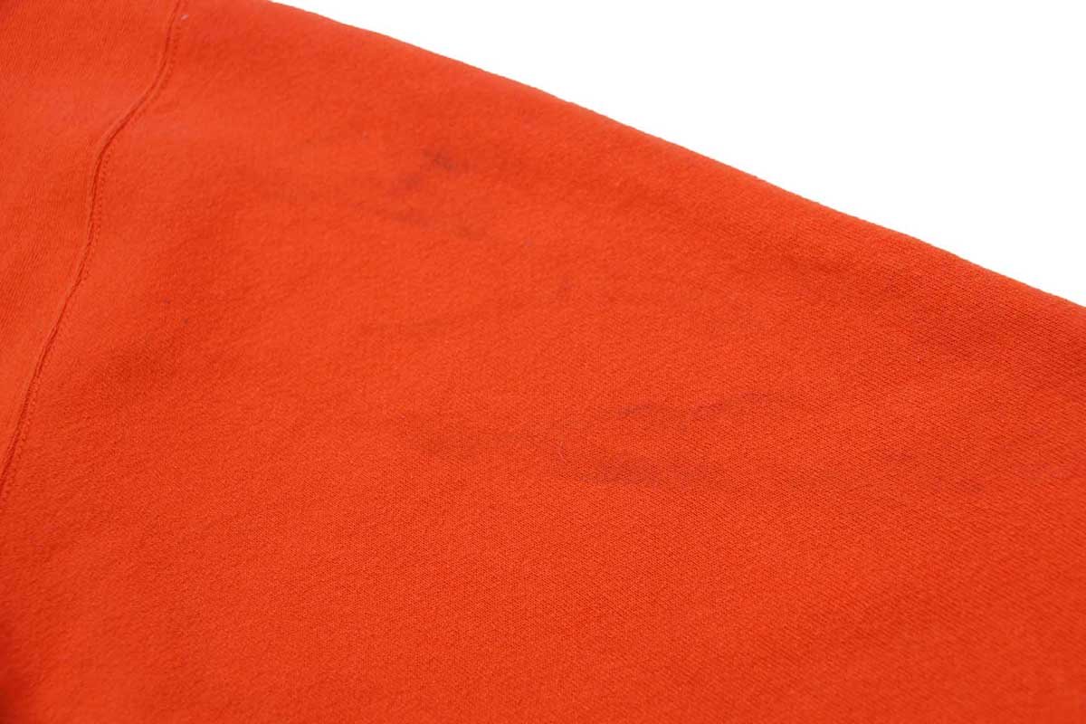 画像6: 90s メキシコ製 RUSSELLラッセル 無地 スウェットパーカー オレンジ XL★フーディー ブランク (6)
