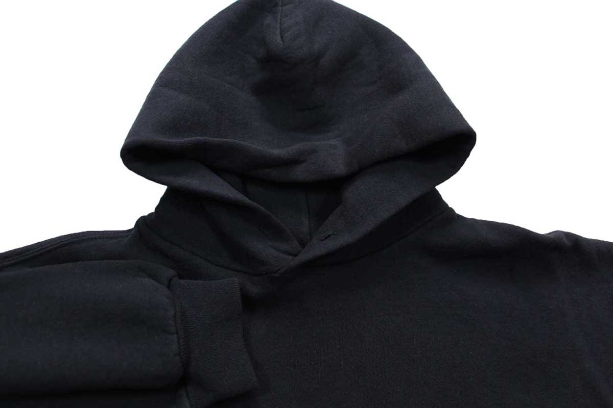 画像3: 90s USA製 RUSSELLラッセル 無地 スウェットパーカー 黒 XL★E フーディー ブランク (3)