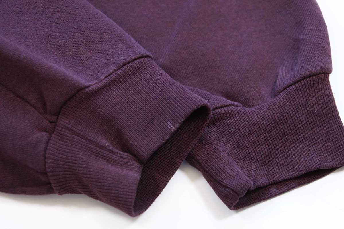 画像6: 90s メキシコ製 RUSSELLラッセル 無地 スウェットパーカー 紫 L★フーディー ブランク (6)