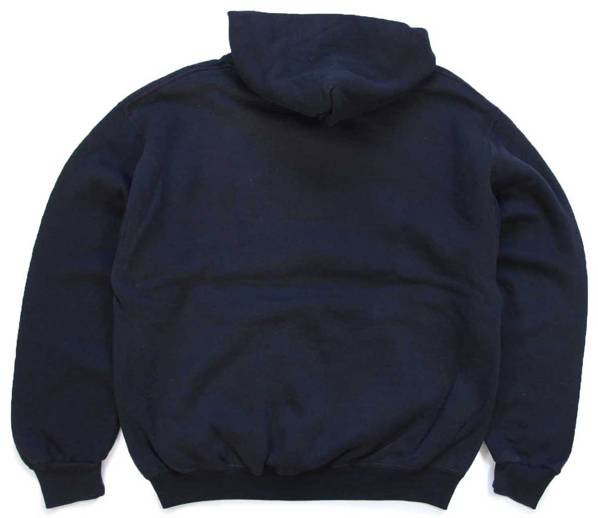 画像2: 90s メキシコ製 RUSSELLラッセル 無地 スウェットパーカー 黒 M★C フーディー ブランク (2)
