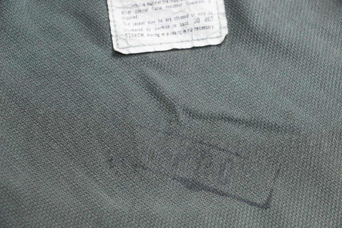 画像5: 80s 米軍 USAF CWU-36/P パッチ付き アラミド フライトジャケット セージグリーン L (5)