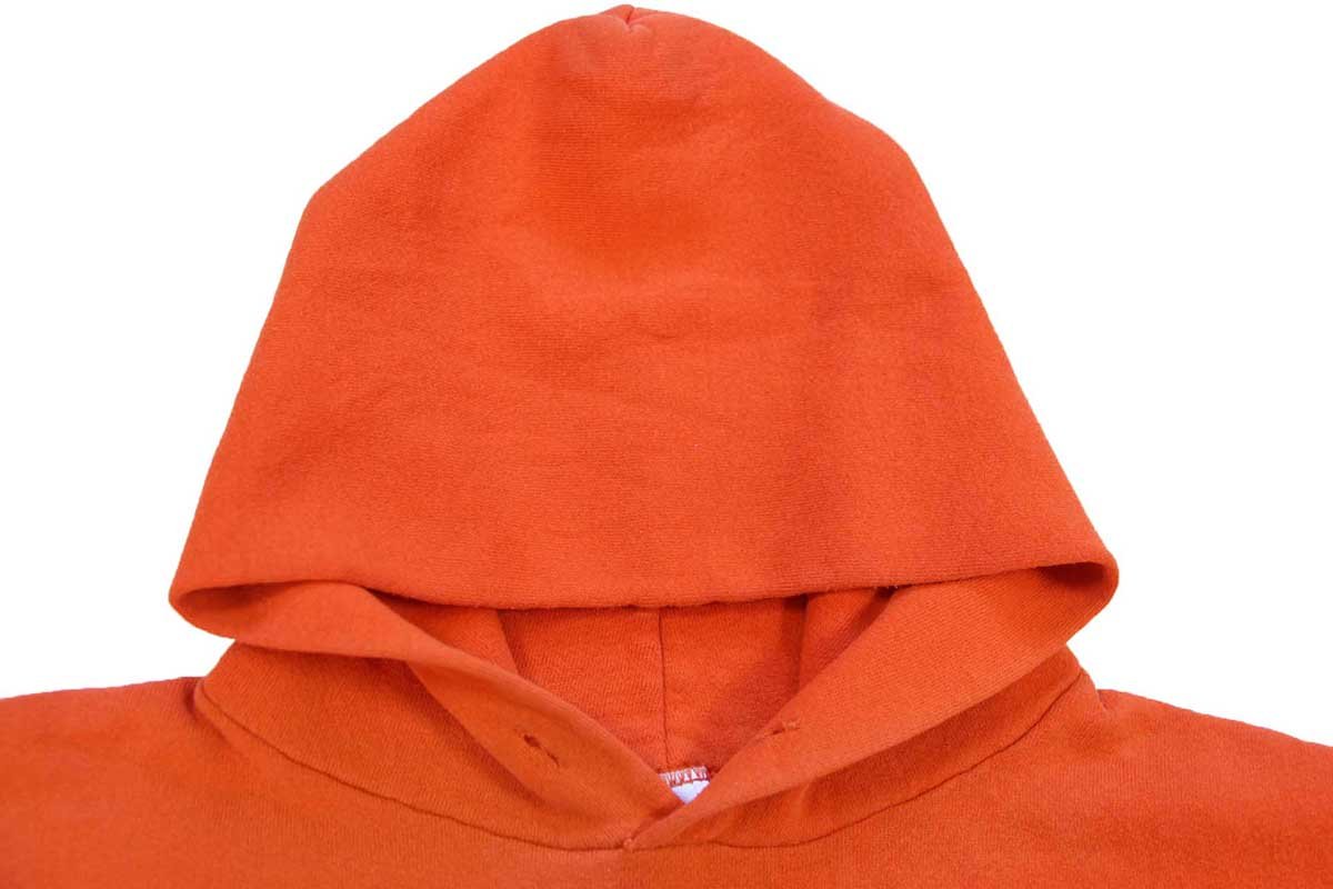 画像3: 90s メキシコ製 RUSSELLラッセル 無地 スウェットパーカー オレンジ XL★フーディー ブランク (3)