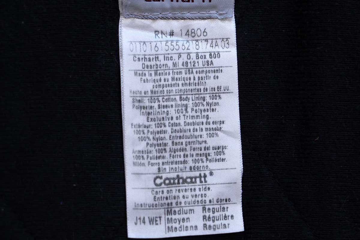 画像5: メキシコ製 carharttカーハート キルティングライナー ダック地 サンタフェジャケット 薄茶 M-R (5)