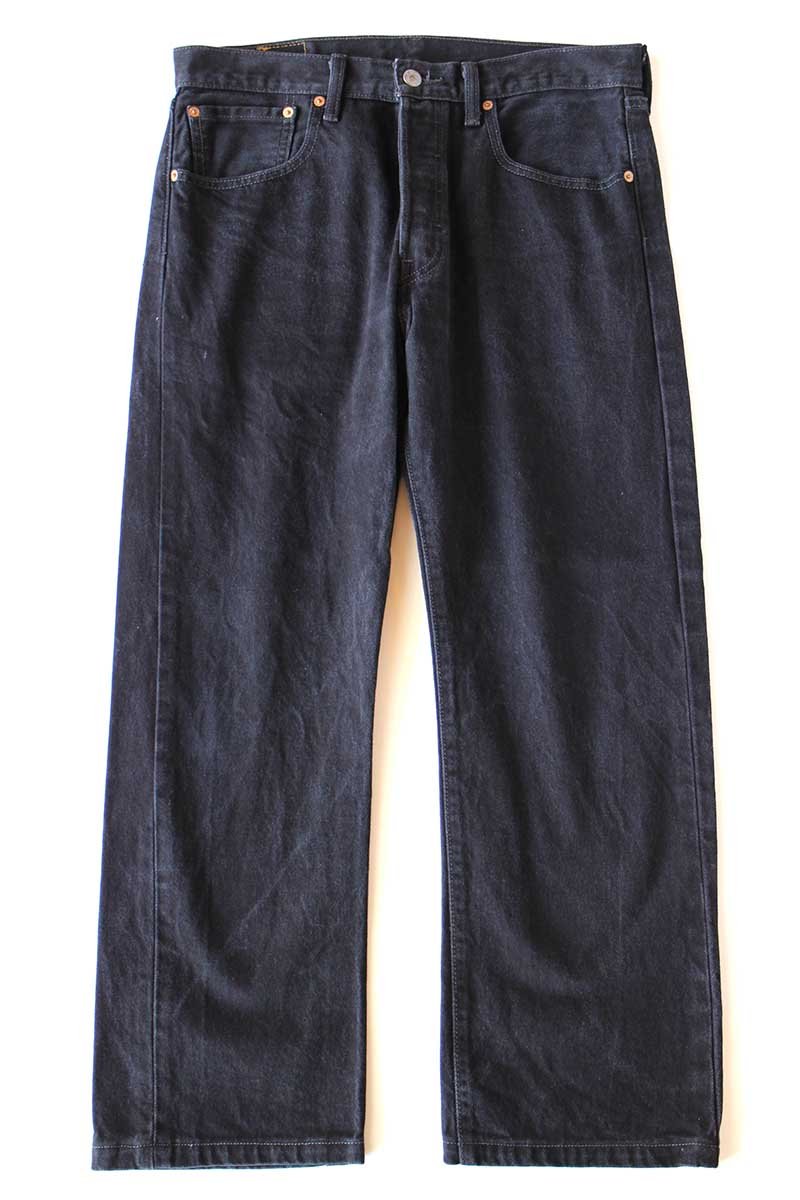 画像2: メキシコ製 Levi'sリーバイス 501 ブラック デニムパンツ W32★SDP4332 (2)