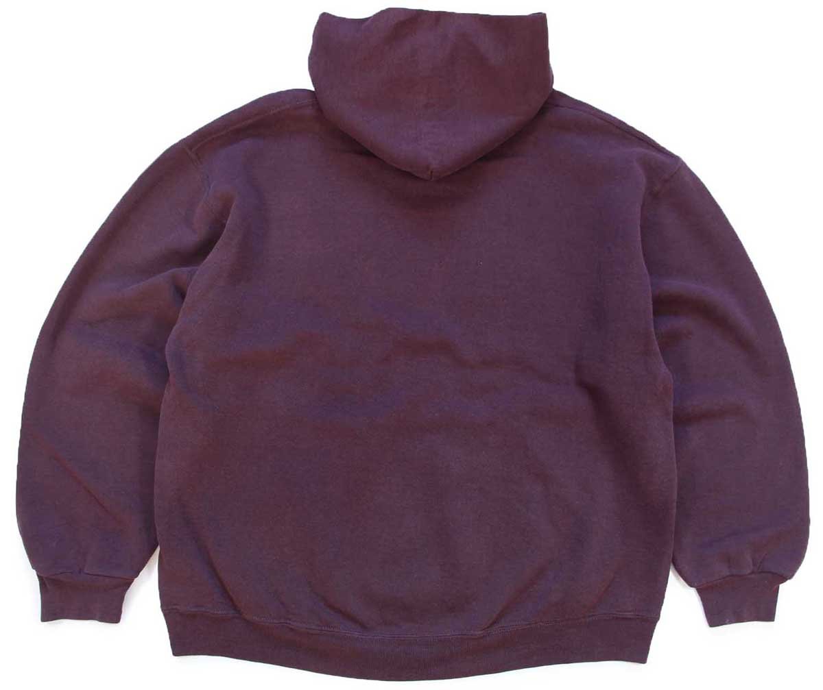 画像2: 90s メキシコ製 RUSSELLラッセル 無地 スウェットパーカー 紫 L★フーディー ブランク (2)