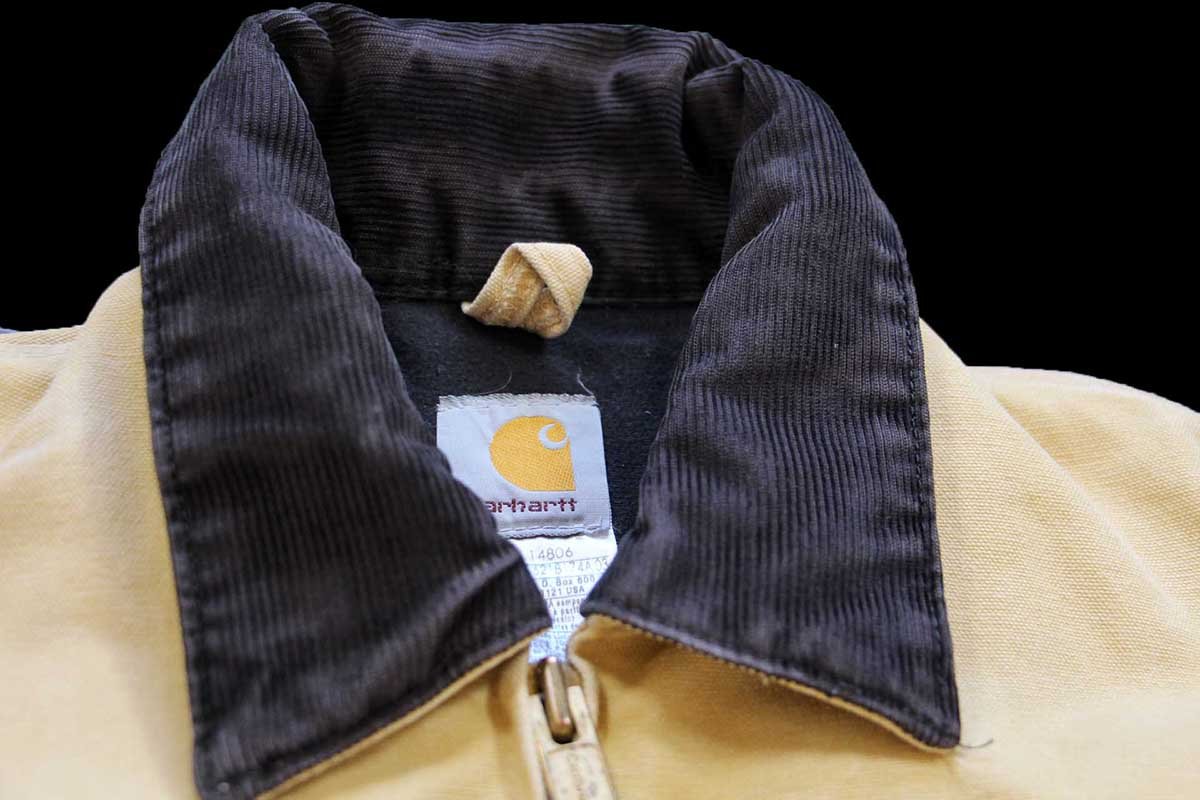 画像4: メキシコ製 carharttカーハート キルティングライナー ダック地 サンタフェジャケット 薄茶 M-R (4)