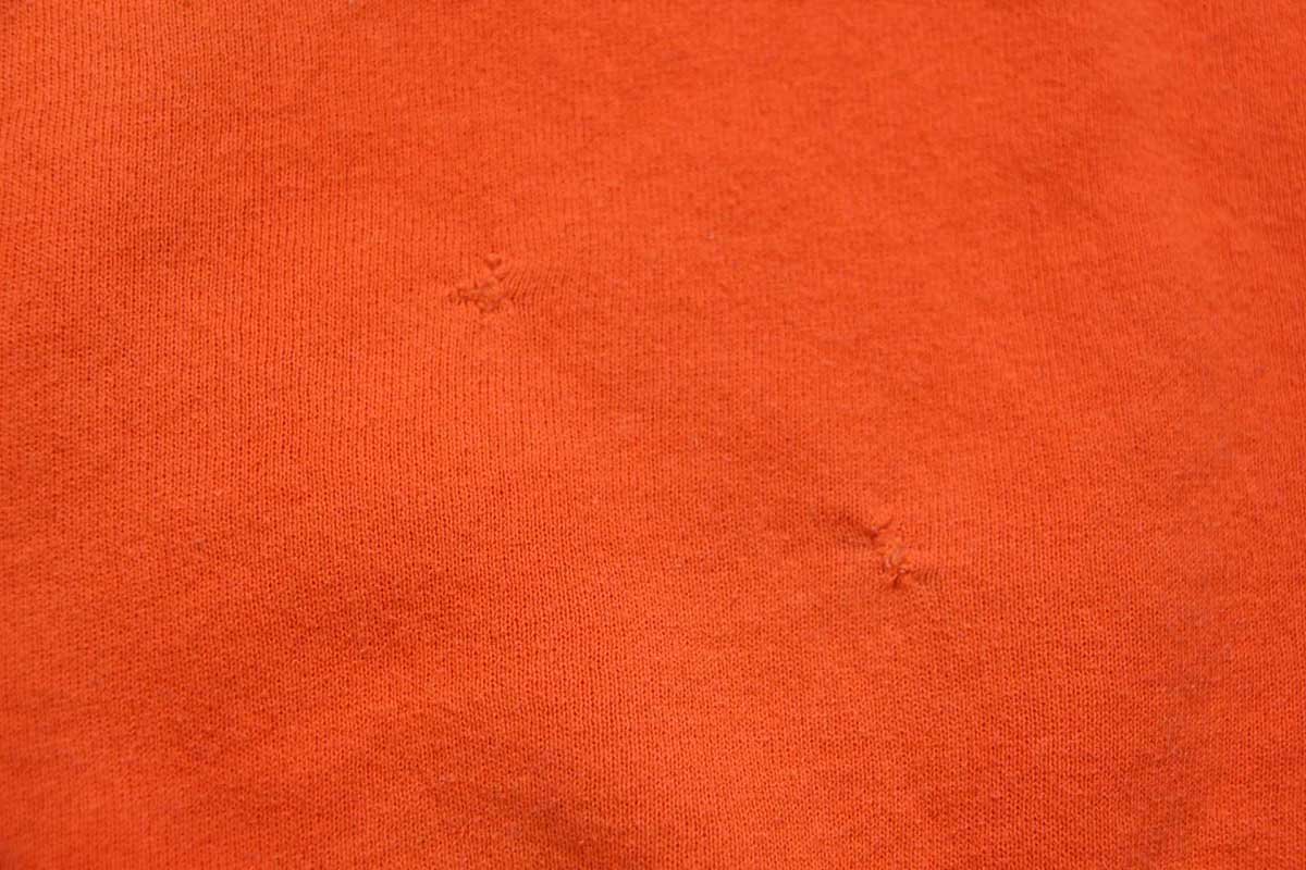 画像7: 90s メキシコ製 RUSSELLラッセル 無地 スウェットパーカー オレンジ XL★フーディー ブランク (7)