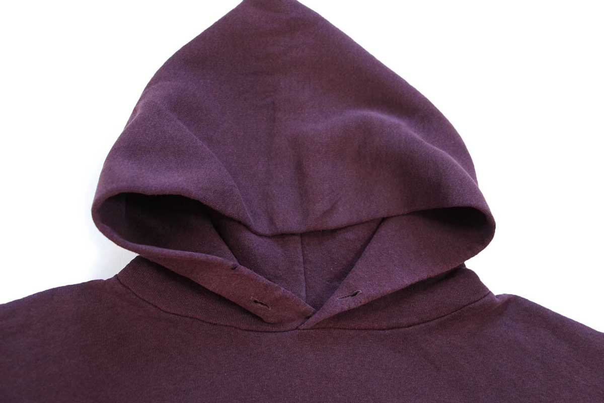 画像3: 90s メキシコ製 RUSSELLラッセル 無地 スウェットパーカー 紫 L★フーディー ブランク (3)