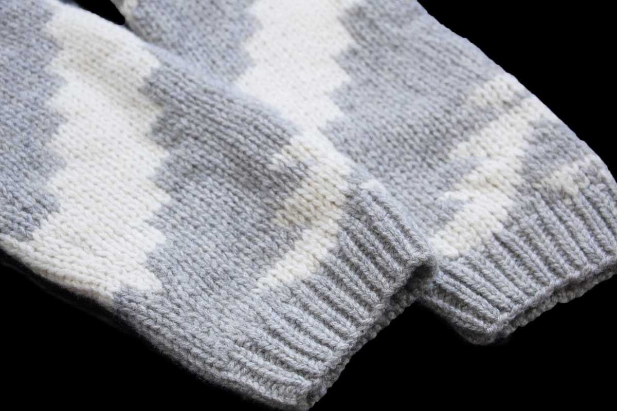 画像6: LAUREN ラルフローレン ネイティブ柄 ショールカラー ラムウール ハンドニット ガウン S/M★カーディガン (6)