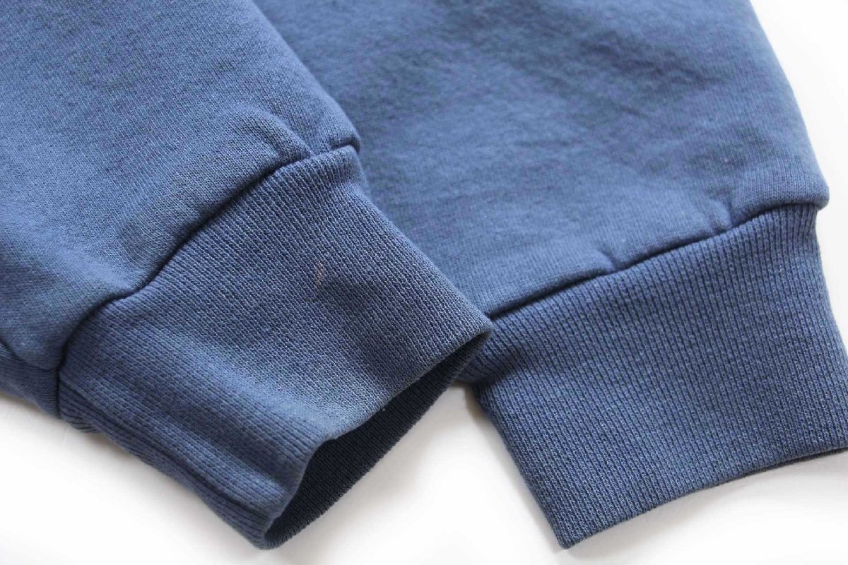 画像5: 90s メキシコ製 RUSSELLラッセル 無地 スウェットパーカー ブルーグレー M★フーディー ブランク (5)