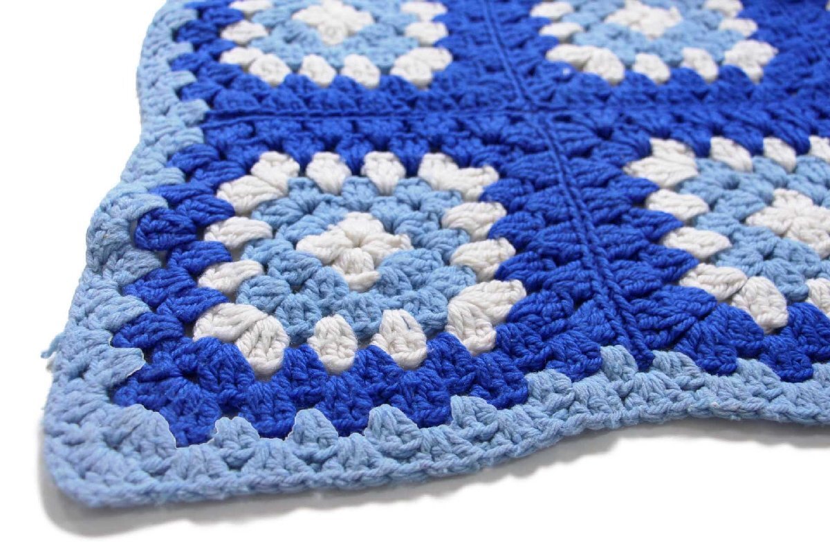 画像4: スクエア モチーフ ニット グラニー ブランケット★P カギ編み (4)