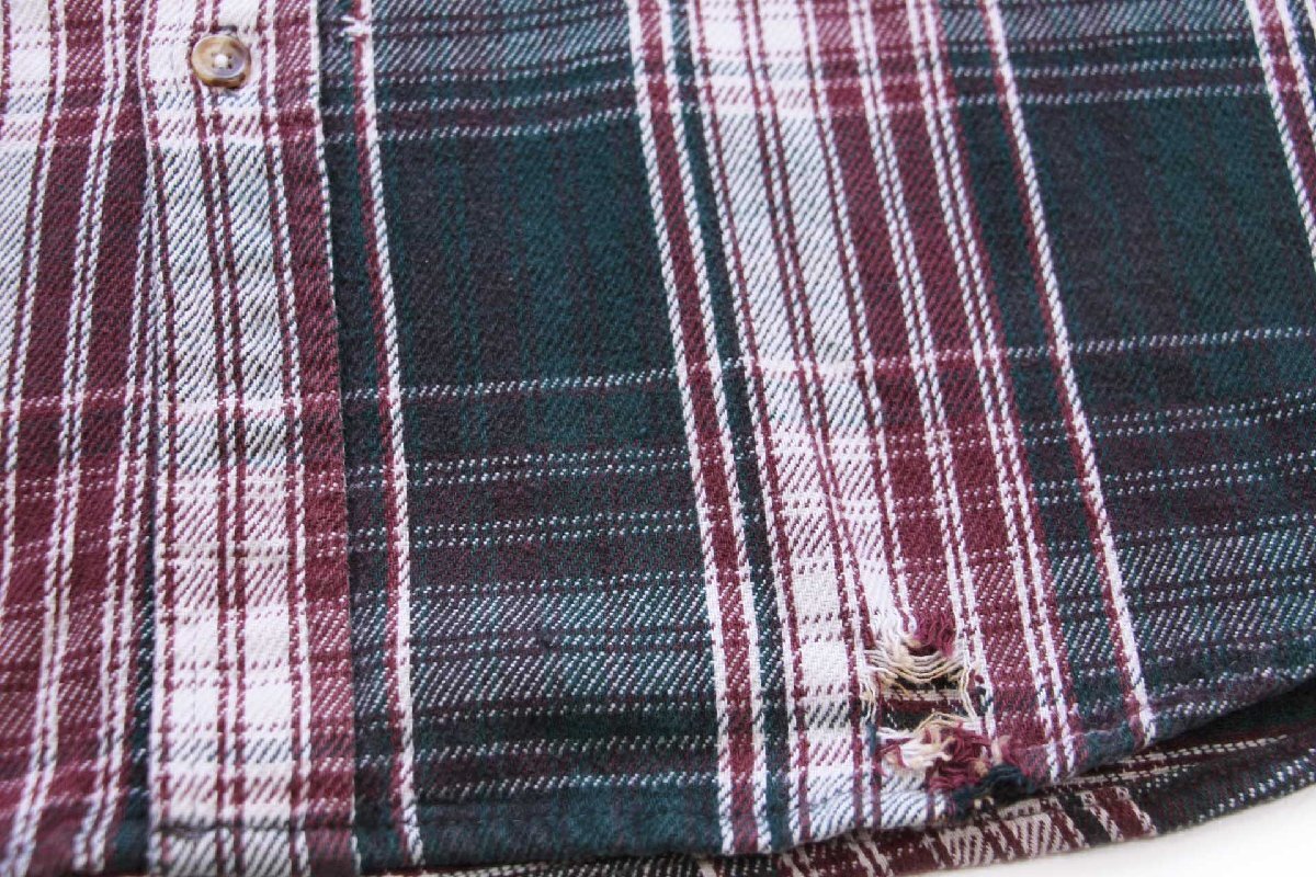 画像6: 00s FIVE BROTHERファイブブラザー チェック コットン フランネルシャツ 2XL★特大 (6)