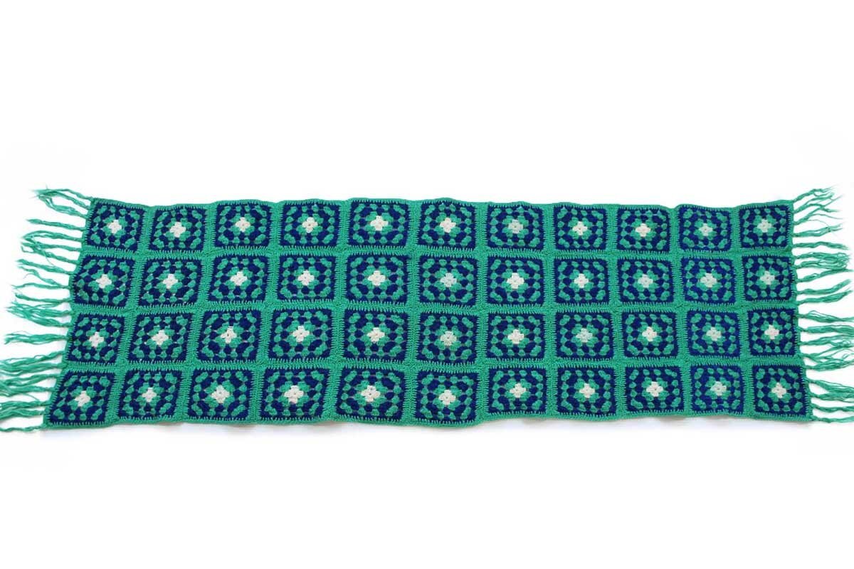 画像3: スクエア モチーフ ニット グラニー ブランケット★K カギ編み (3)