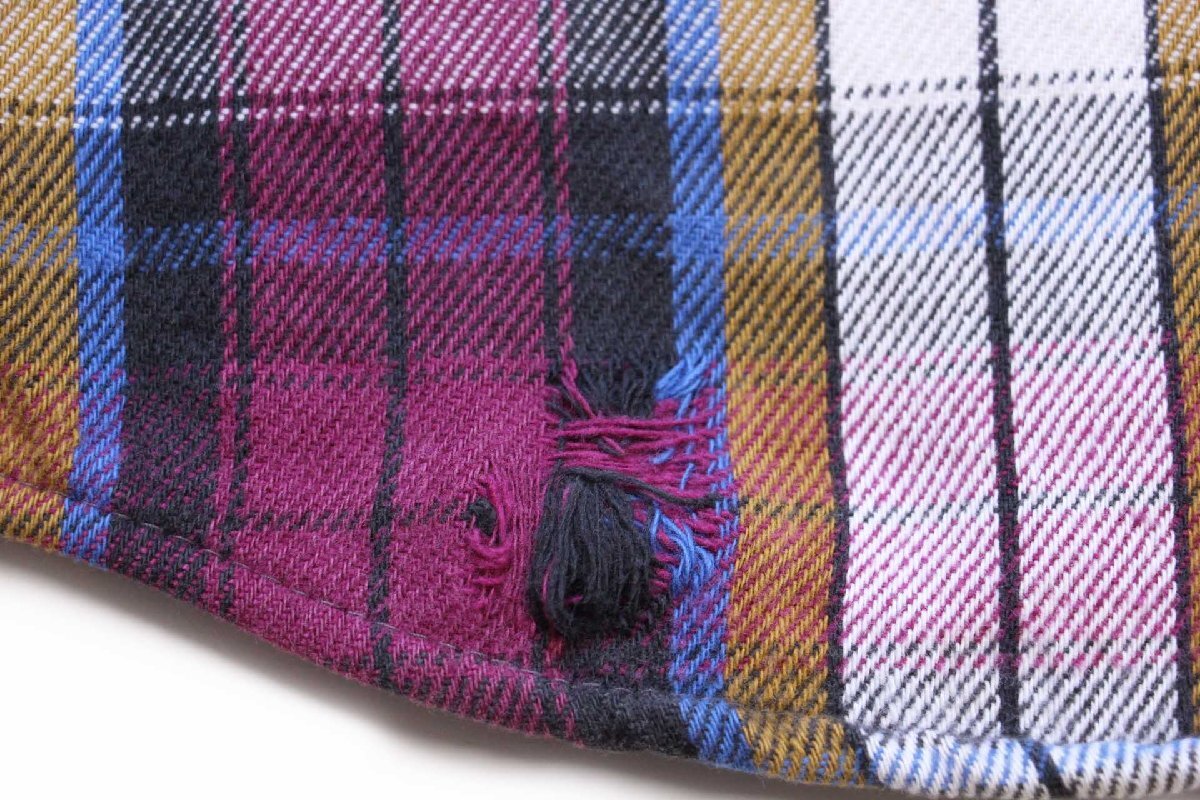 画像7: 90s USA製 FIVE BROTHERファイブブラザー チェック コットン フランネルシャツ L-T (7)