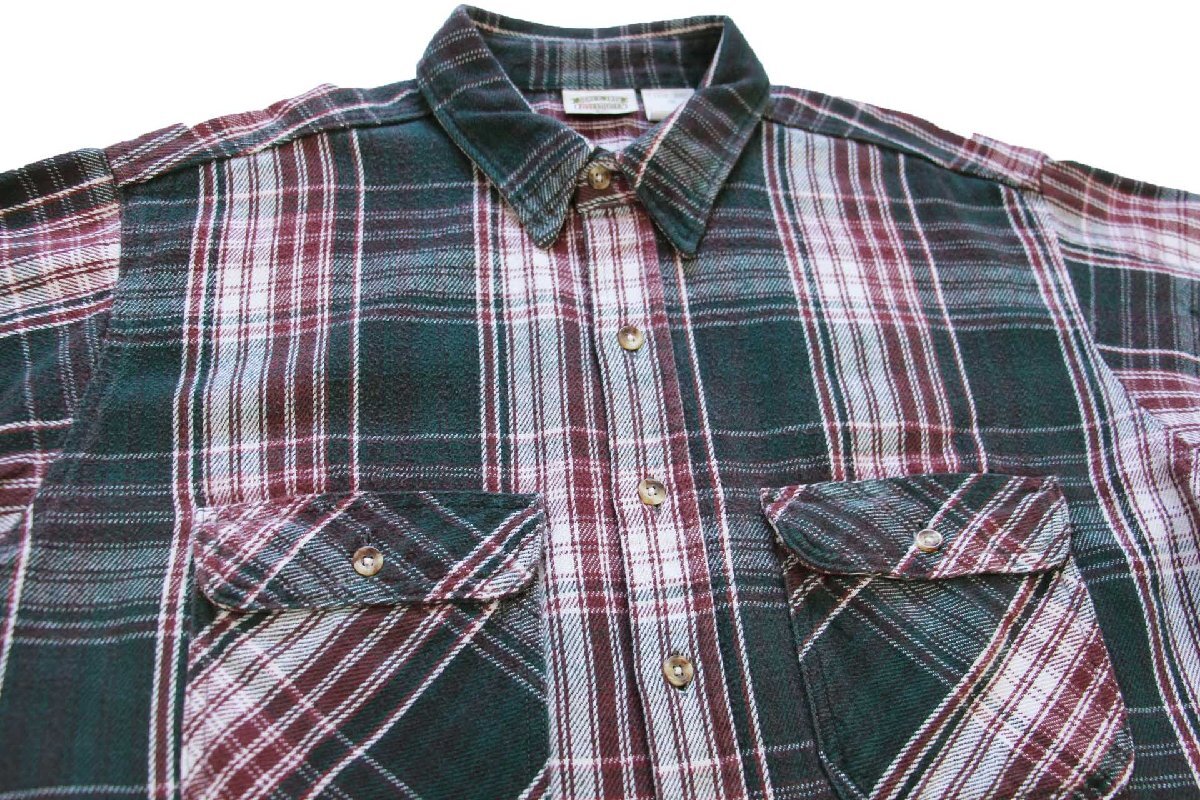 画像3: 00s FIVE BROTHERファイブブラザー チェック コットン フランネルシャツ 2XL★特大 (3)
