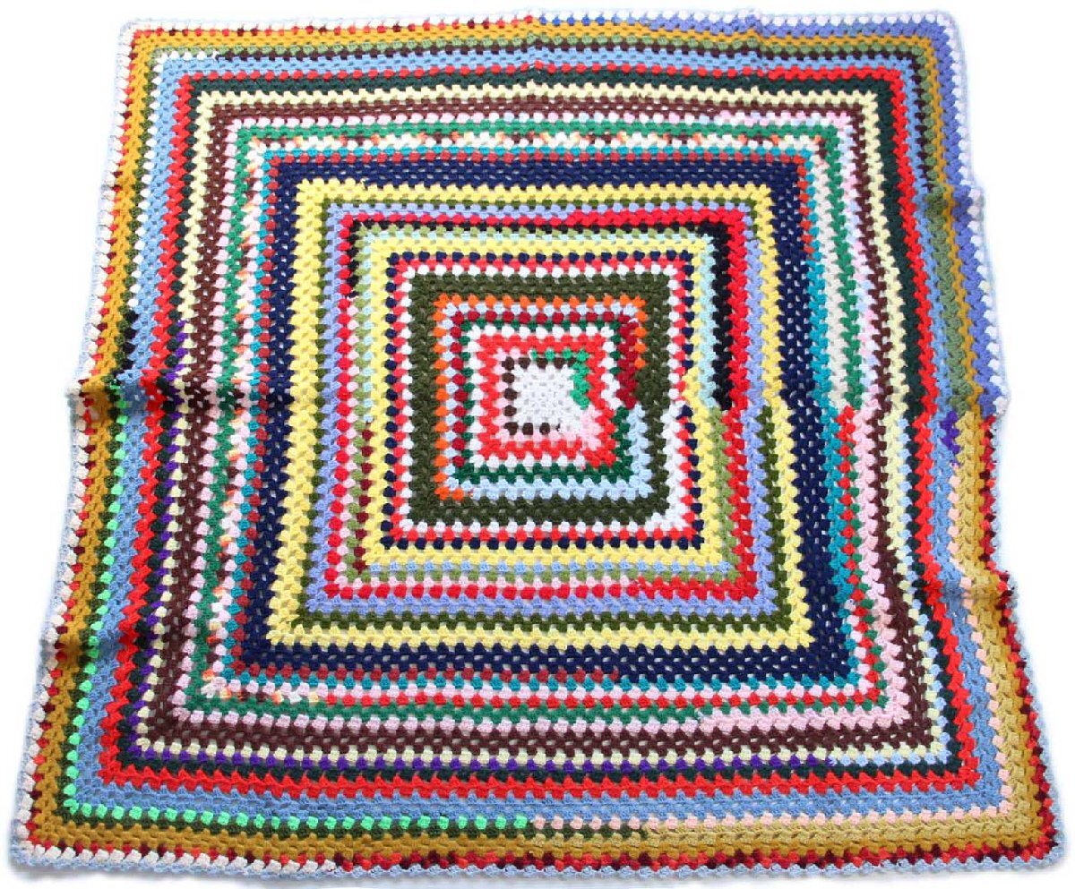 画像2: スクエア ニット グラニー ブランケット★O カギ編み (2)