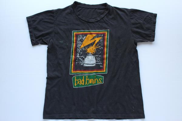 80s bad brainsバッドブレインズ コットンTシャツ 黒 - Sixpacjoe Web Shop