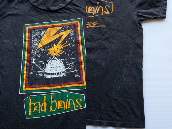 80s bad brainsバッドブレインズ コットンTシャツ 黒 - Sixpacjoe Web Shop