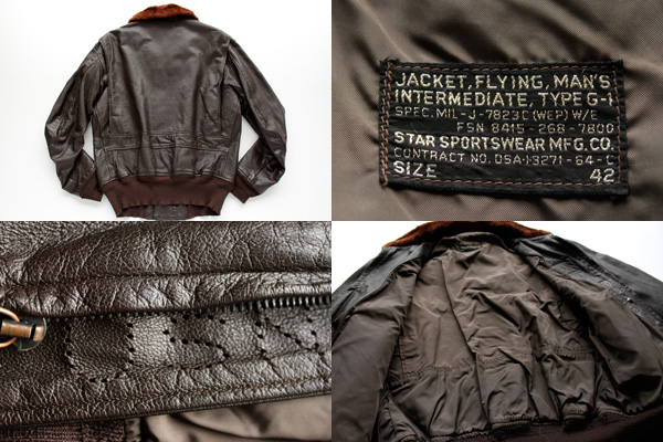 60s 米軍 U.S.NAVY G-1 フライト レザージャケット 42 - Sixpacjoe Web