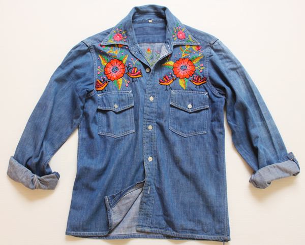 70s UNKNOWN 刺繍入り デニムシャツ Sixpacjoe Web Shop