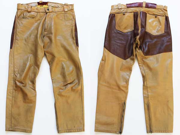 60's BATESベイツ ツートン レザーパンツ - Sixpacjoe Web Shop