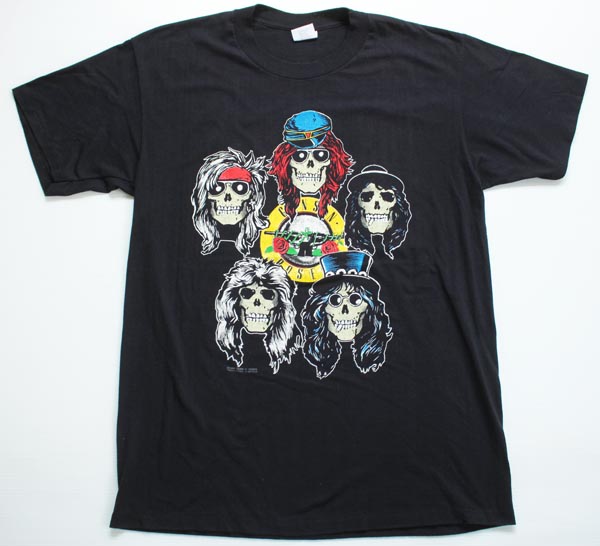 80s USA製 GUNS N' ROSESガンズアンドローゼズ バンドTシャツ 黒 XL 