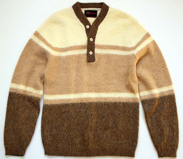 60s Munsingwear ヘンリーネック モヘアニット セーター - Sixpacjoe 