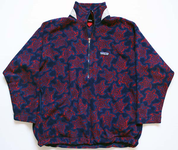 90s USA製 patagoniaパタゴニア ゼンタートルズ 亀柄 総柄 プル 