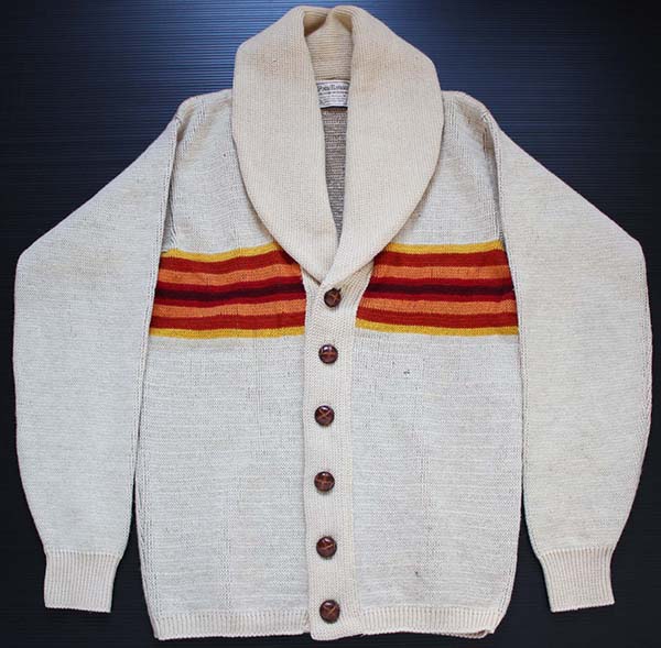 70s PENDLETONペンドルトン ショールカラー ウールニット カーディガン 