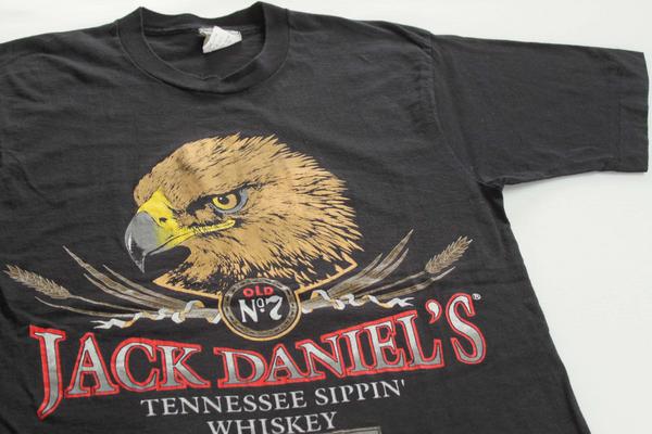 90s USA製 JACK DANIEL'S ジャックダニエル コットンTシャツ 黒 L