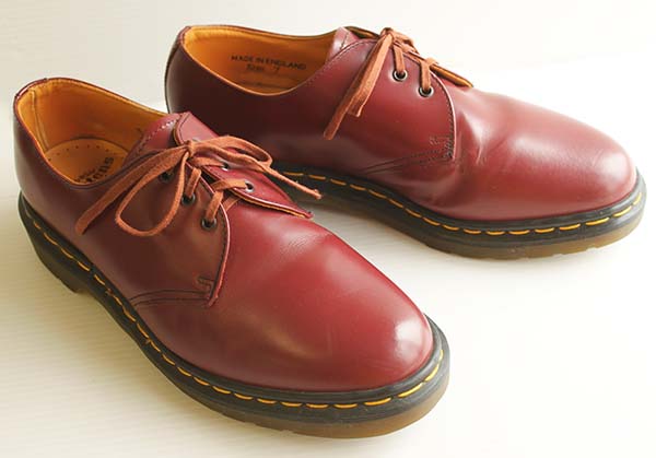 英国製 DR.MARTENSドクターマーチン 3ホール レザーシューズ チェリー 