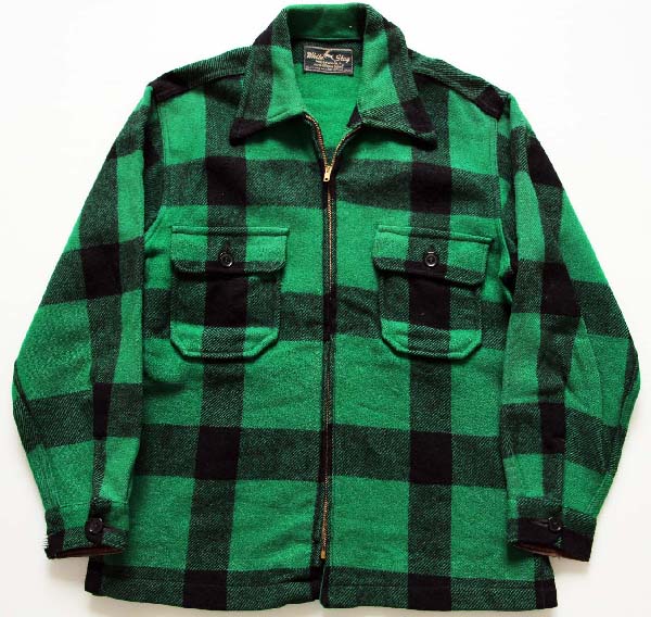 50s White Stag チェック ウールジャケット 緑×黒 - Sixpacjoe Web Shop