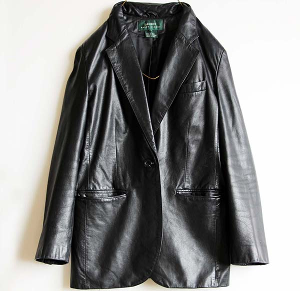 LAUREN ラルフローレン レザージャケット 黒 6
