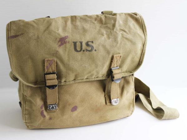 40s 米軍 M-1936 U.S.ステンシル キャンバス ミュゼットバッグ 