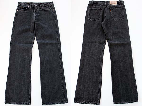 90s USA製 Levi'sリーバイス 517 ブラック デニムパンツ w33 L32 