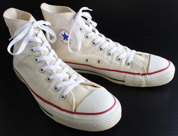 90s USA製 CONVERSEコンバース ALL STARオールスター HI 生成り 10.5 