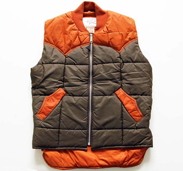70s USA製Double K ヨーク切り替え 中綿ベスト42L - Sixpacjoe Web Shop