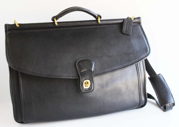 USA製 COACH オールド コーチ 2WAY レザー ブリーフケース 黒☆5266