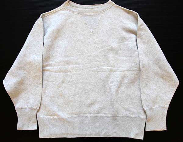 40s Penney's 無地 はめ込み 前V スウェット オートミール 42 