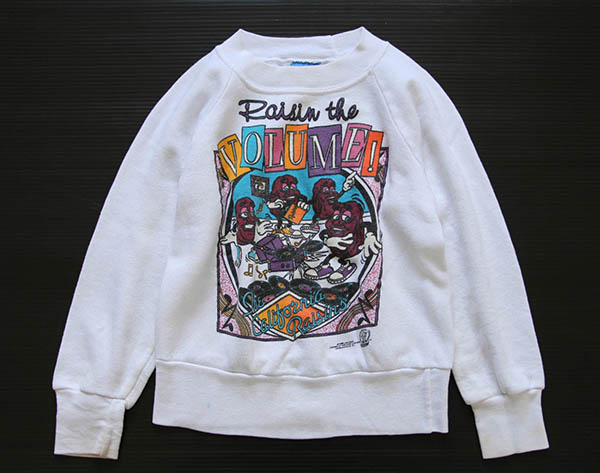 80s USA製 SUN SPORTSWEAR カリフォルニアレーズン スウェット 白 