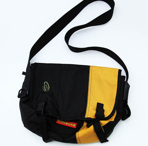 USA製 TIMBUK2 ナイロン メッセンジャーバッグ 黒×黄 S - Sixpacjoe 
