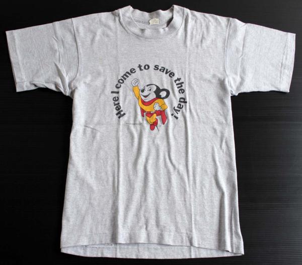 80s USA製 MIGHTY MOUSEマイティマウス Tシャツ 杢グレー M Sixpacjoe Web Shop
