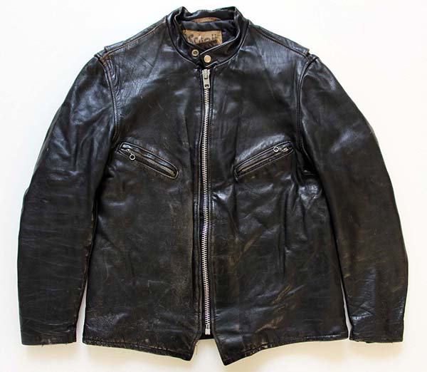 70s Schott BROS ショット シングルライダース レザージャケット 黒 44 